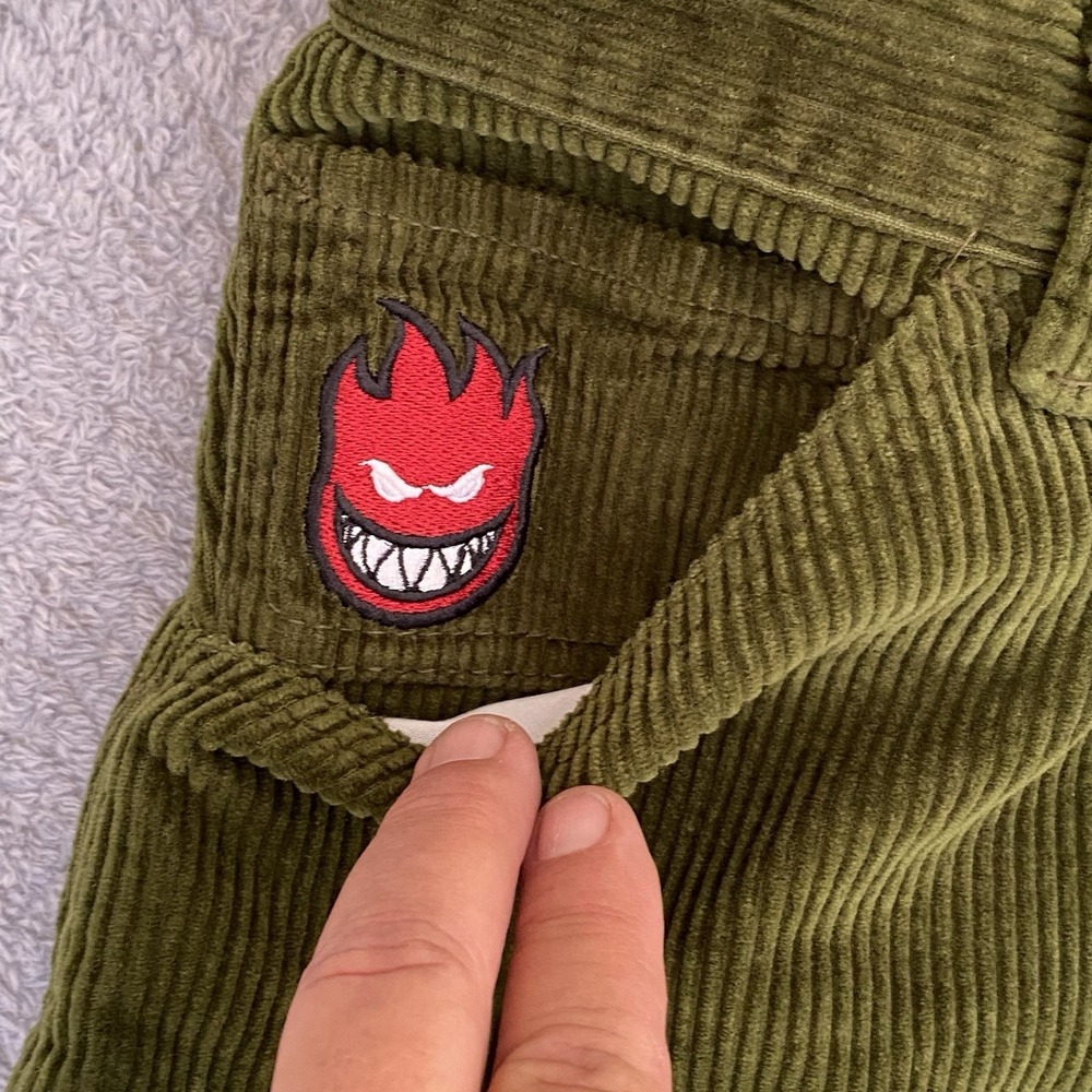 Spitfire Wheels Bighead Corduroy Pants Mens Sz Small 31 X 28 Olive Green - Picture 7 of 13